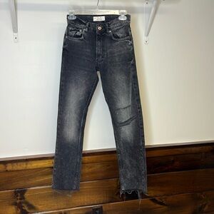 We The Free Black Raw Hem Jeans- 24 or 00